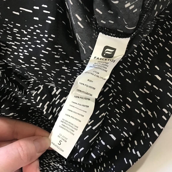 Fabletics Black & White Strappy "Joel" Romper - Picture 5 of 8